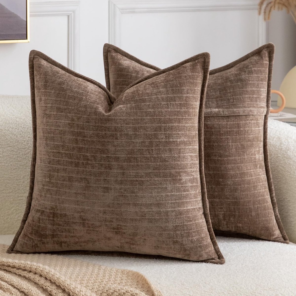 Decoratieve kussenslopen 45x45cm - Vintage boho stijl - Zachte chenille - Verhoog comfort en stijl - ShopVlot
