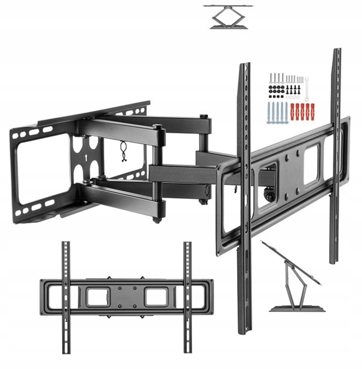 Draaibare TV-muurbeugel voor 55 inch schermen, 50 kg belastbaar