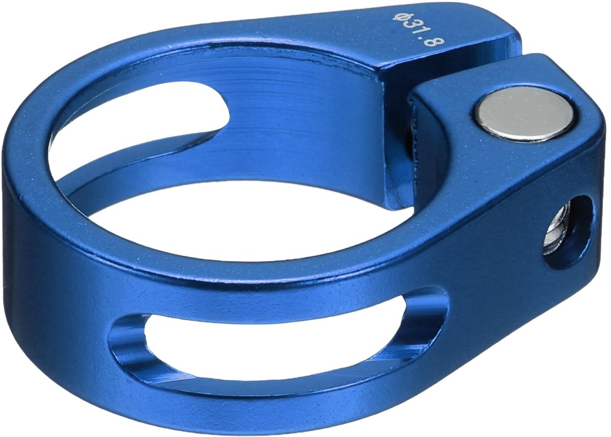 Fietszadelklem 31,8 mm - Blauw
