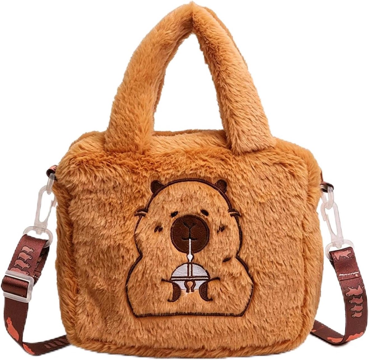 Capybara pluche crossbody tas - schattig ontwerp - ideaal voor meisjes - perfect voor dagelijks gebruik - ShopVlot