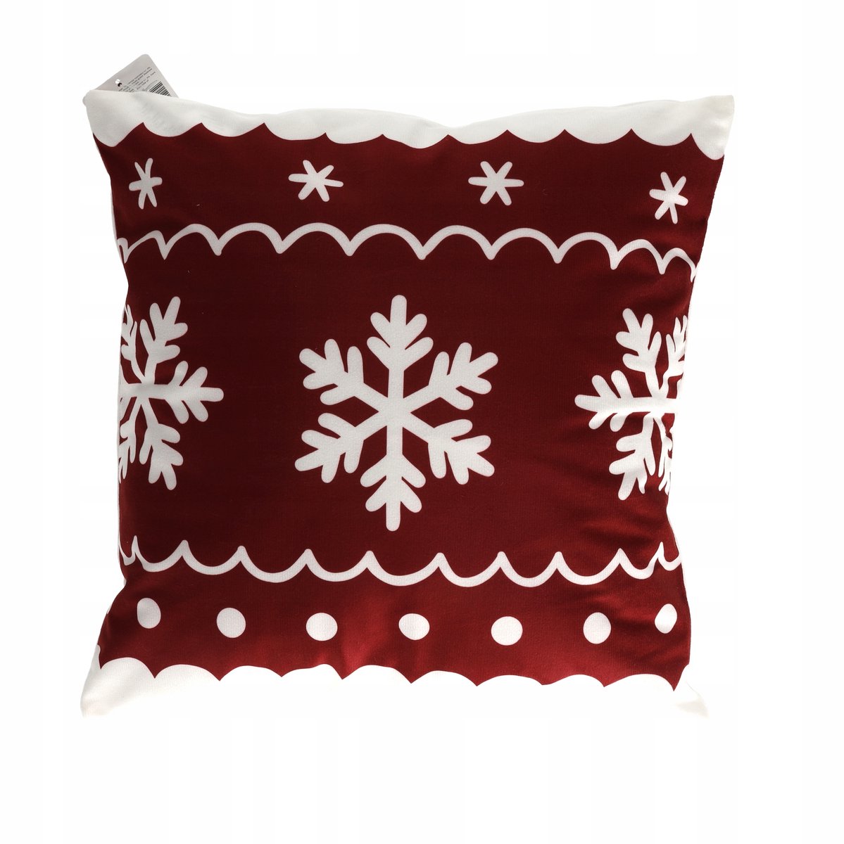Kerst Kussenhoes Rood Sneeuwvlokken Motief - XMAS TIME