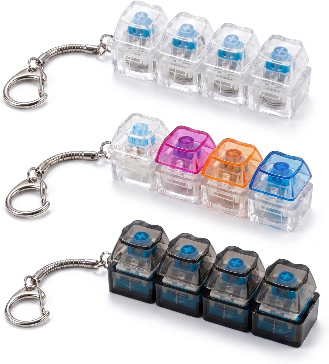 KOHVAN 3 x anti-stress-toetsenbord met mechanische toetsen, anti-stress-speelgoed voor volwassenen en kinderen - ShopVlot