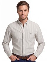 Casual overhemd Gant Regular Fit groen katoen