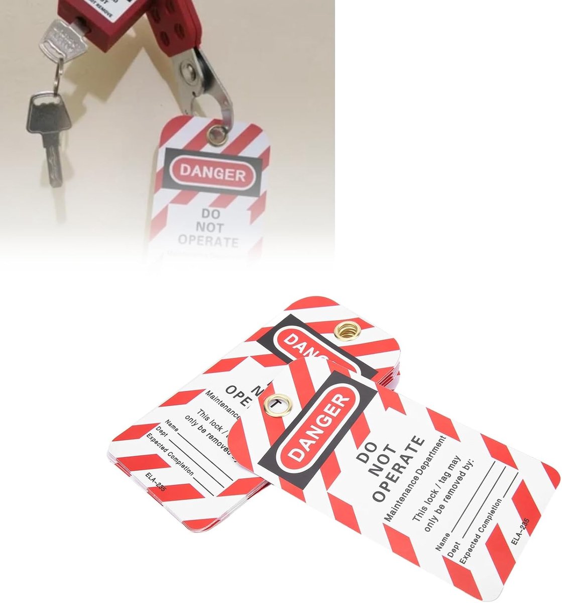 Lockout Tagout Tags - 10 Pieces - Premium Conformity Safety Tags for Lockout, Lockout Tag Danger Not Operate Safety - ShopVlot