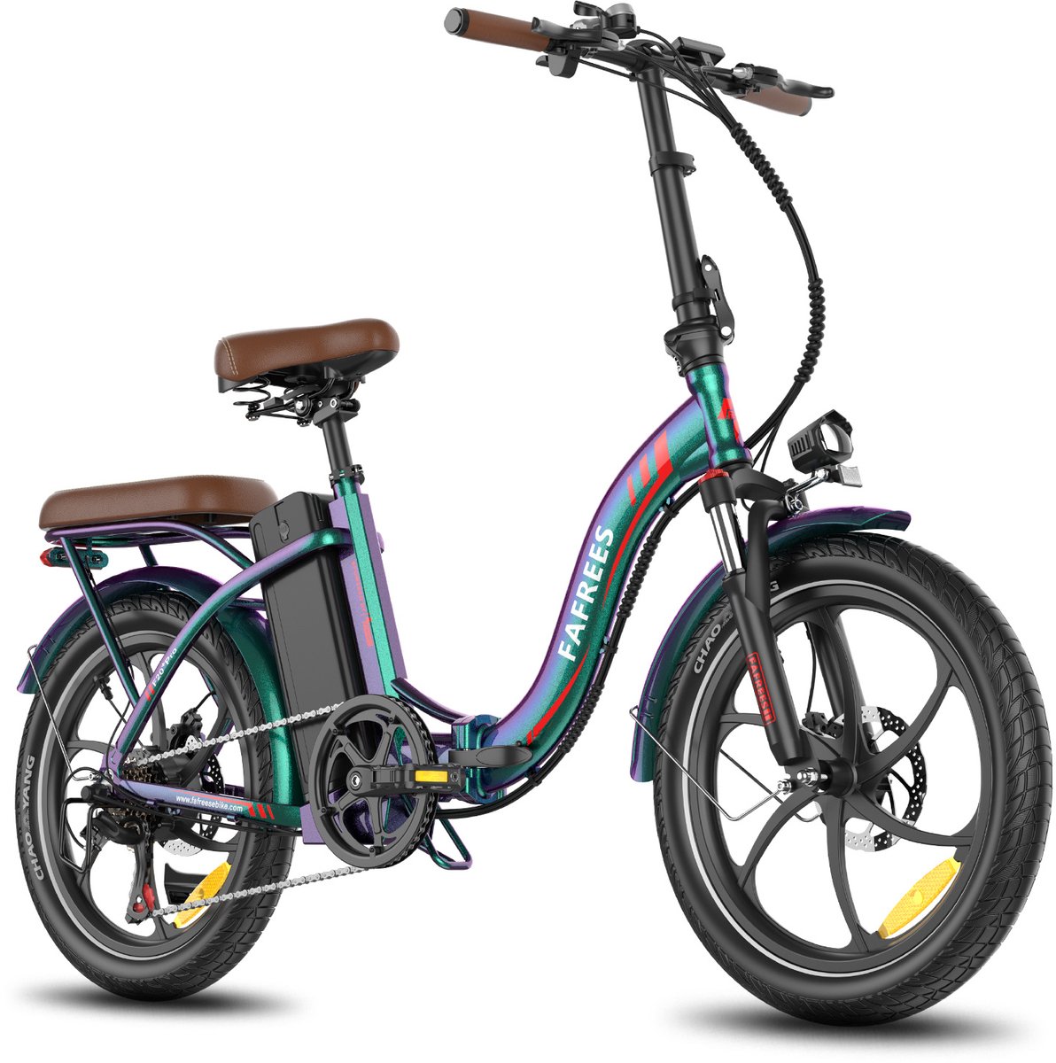 Fafrees 25AH Elektrische vouwfiets – E-Bike - 20 x 3.0 Inch Banden - Maximaal bereik 150 km - Shimano 7 versnellingen - 20 Inch opvouwbare City Commuter E-Bike – Elektrische stadsfietsen– Kleurrijk