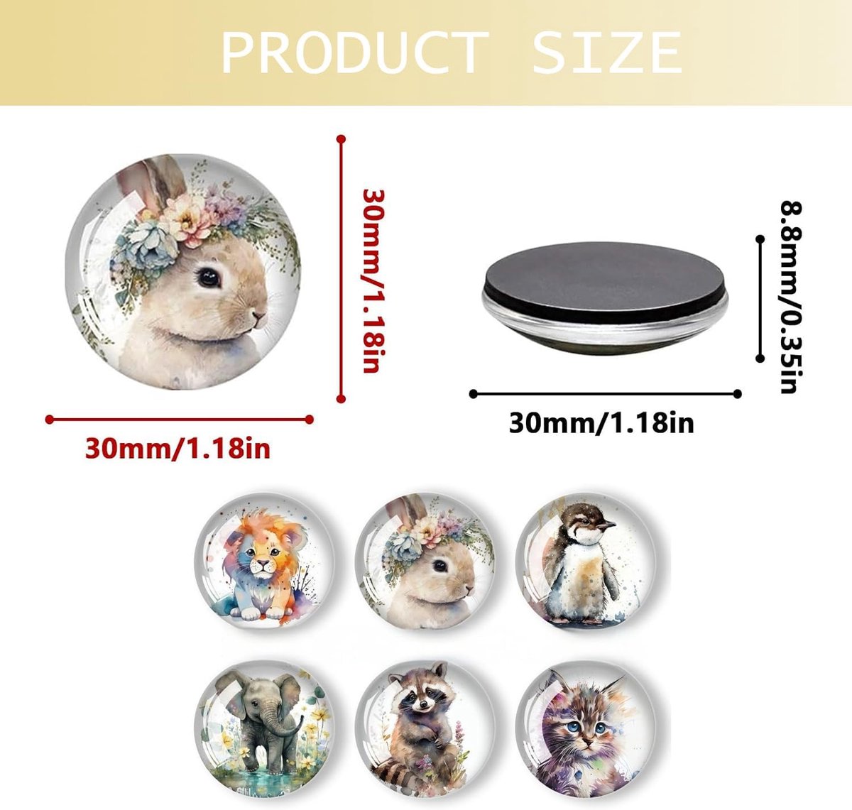 12 colorful funny magnets for fridge, magnetic boards and kitchen - ShopVlot