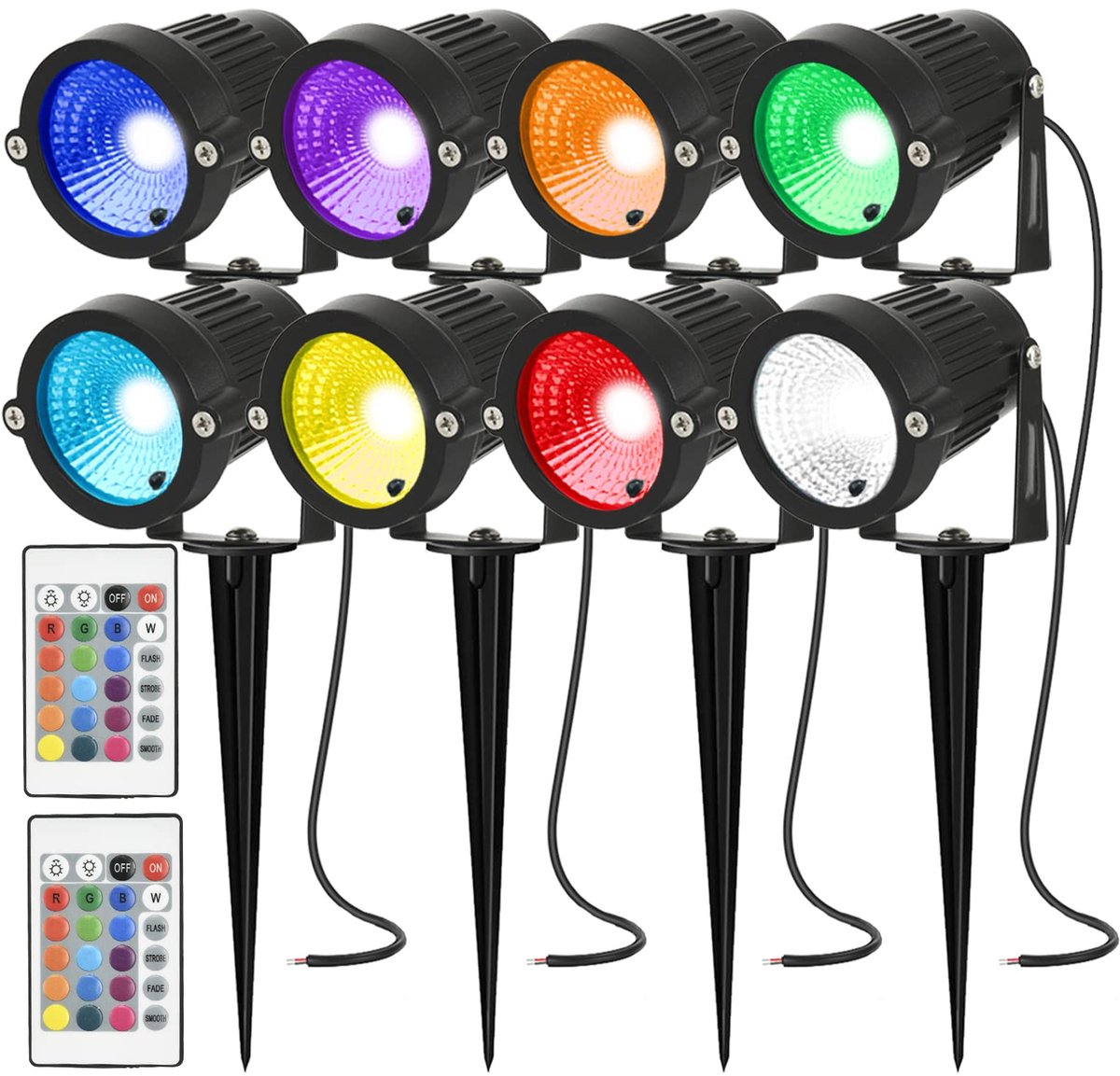 LED Landschap Verlichting Laagspanning 5W 12V Kleurverandering Tuinverlichting IP66 Waterdichte Muren Vlaggen Bomen - ShopVlot
