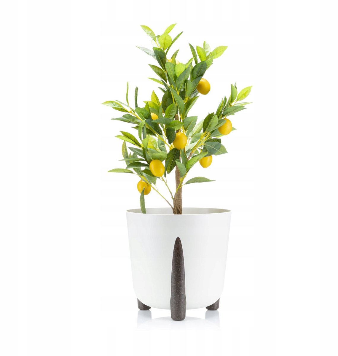 Merkloze Ronde ECO Pot met Inzet - 30cm - Gebroken Wit