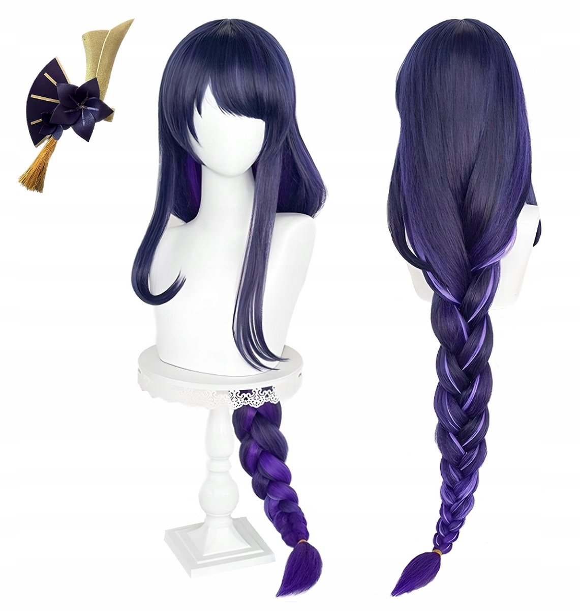 Raiden Shogun Pruik & Speld - Anime Cosplayaccessoires