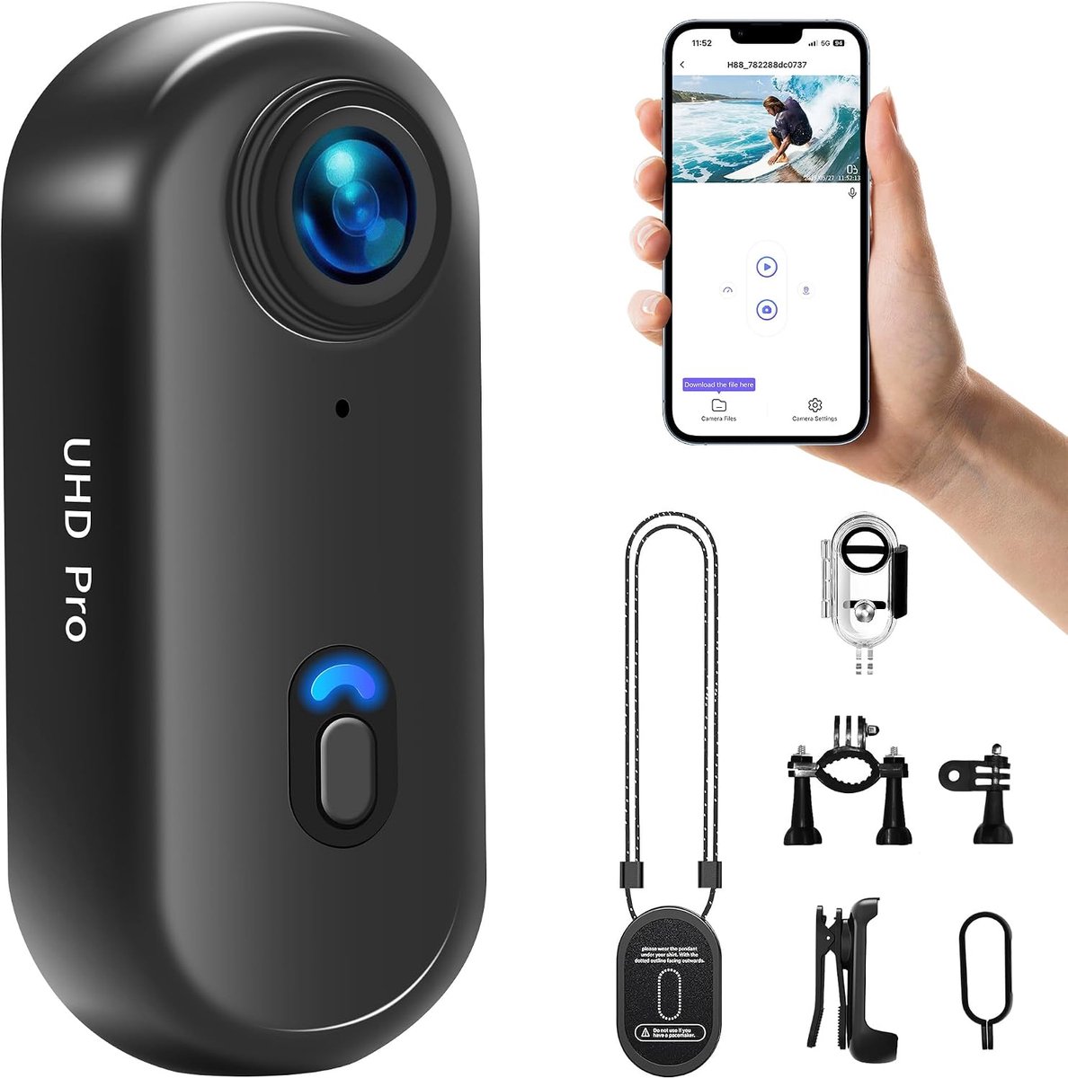 Action Cam 4K - Mini Body Camera - Waterproof tot 30 m - Perfect voor Outdoor Sporten - ShopVlot