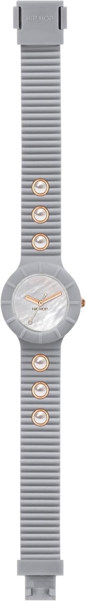 Watch HIP HOP Woman Pearls Square White E Watch Strap in Silicone, Glass White, Work TIME JUST - ShopVlot