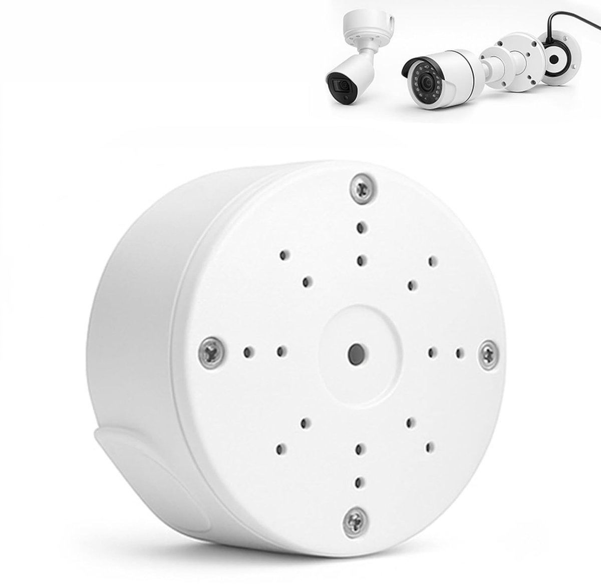 Camera junction box waterproof: ABS black junction box for bullet dome surveillance cameras for homeowners, DIY - ShopVlot