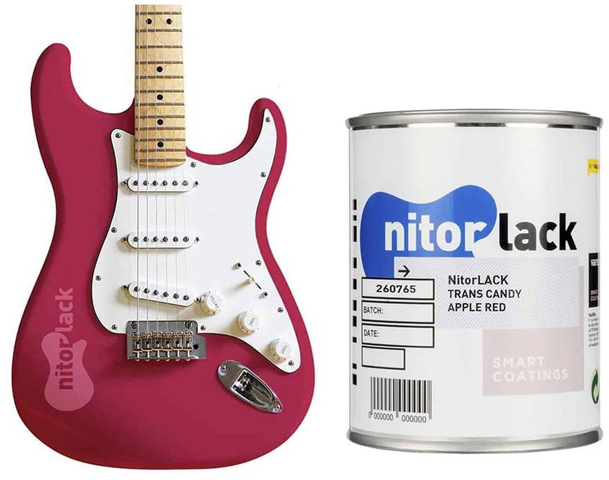 NitorLACK N260765108 Nitrocellulose Lak Trans Candy Apple Red 500ml Blik