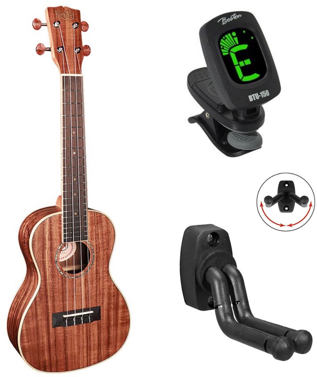 Korala UKC-610 bundel Naturel Performer Series Concert ukulele