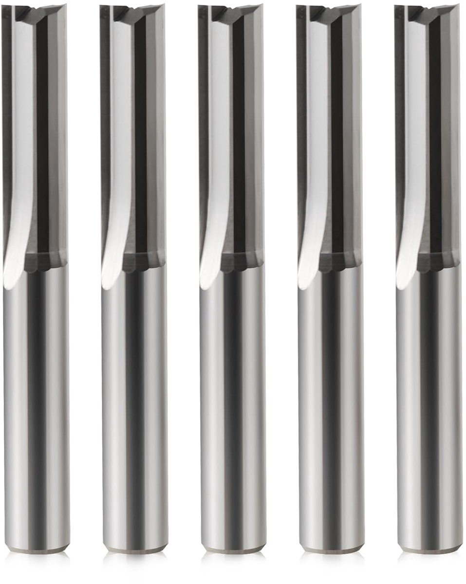 CNC Freesbits Set 5-delig - 6mm Schacht - Houtfrezen - Precisie voor houtbewerking