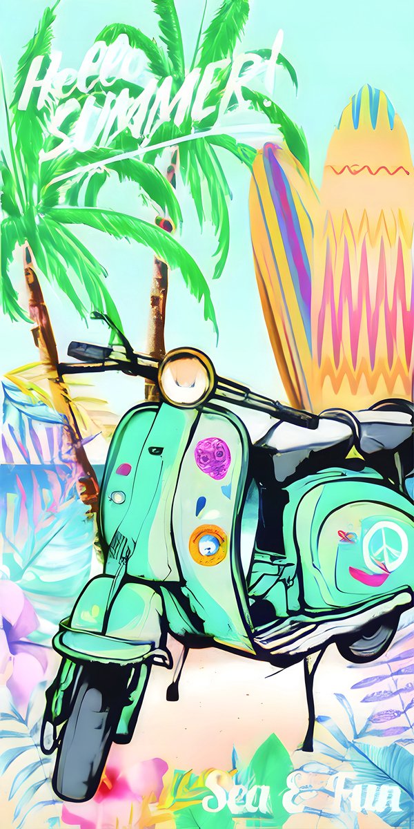 XXL Strandlaken 100x180cm Sneldrogend Microvezel Zomer Vespa