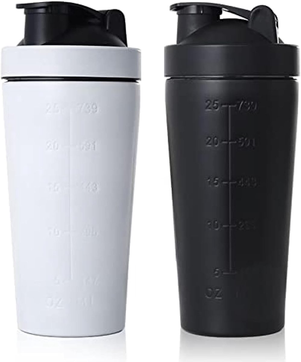 Eiwitshaker - Roestvrij Staal - 700 ml - Voor Sport en Fitness - Voor Eiwitshakes