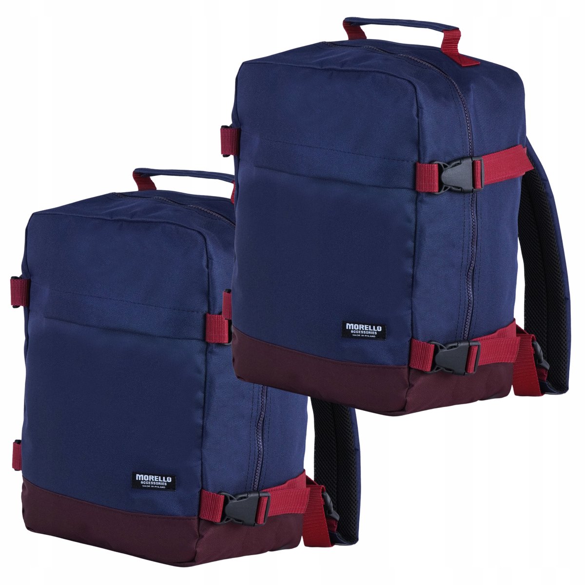 2x Vlietuig handtasrugzak 40x30x20cm, lichtgewicht, Ryanair/LOT