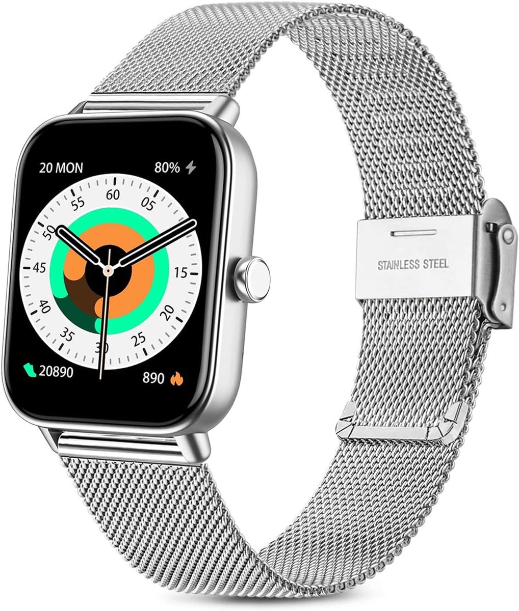 Issinlky Metal Strap for Veryfit Smart Watch IDW19/IDW13/IDW16/IDW18, 22mm Stainless Steel Strap for Gloryfit - ShopVlot