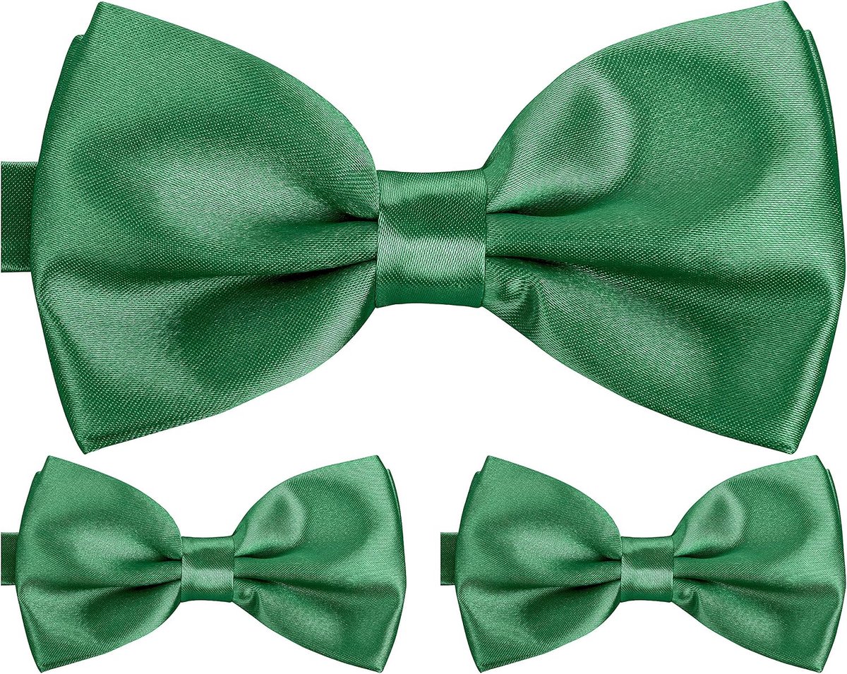Men's Bow Tie Set of 3 with Hooks Already Tied and Adjustable - ShopVlot