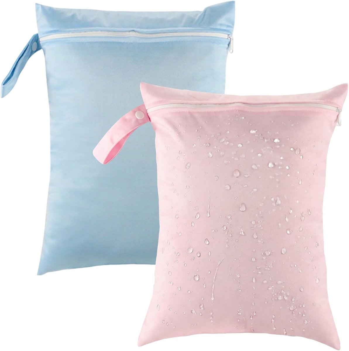 2 Pack Wet Bags, 30x40cm Wet Bag, Waterproof Nose Bags with Zip, Reusable Wetbag, Swimming Gear for Travel, Fitness - ShopVlot