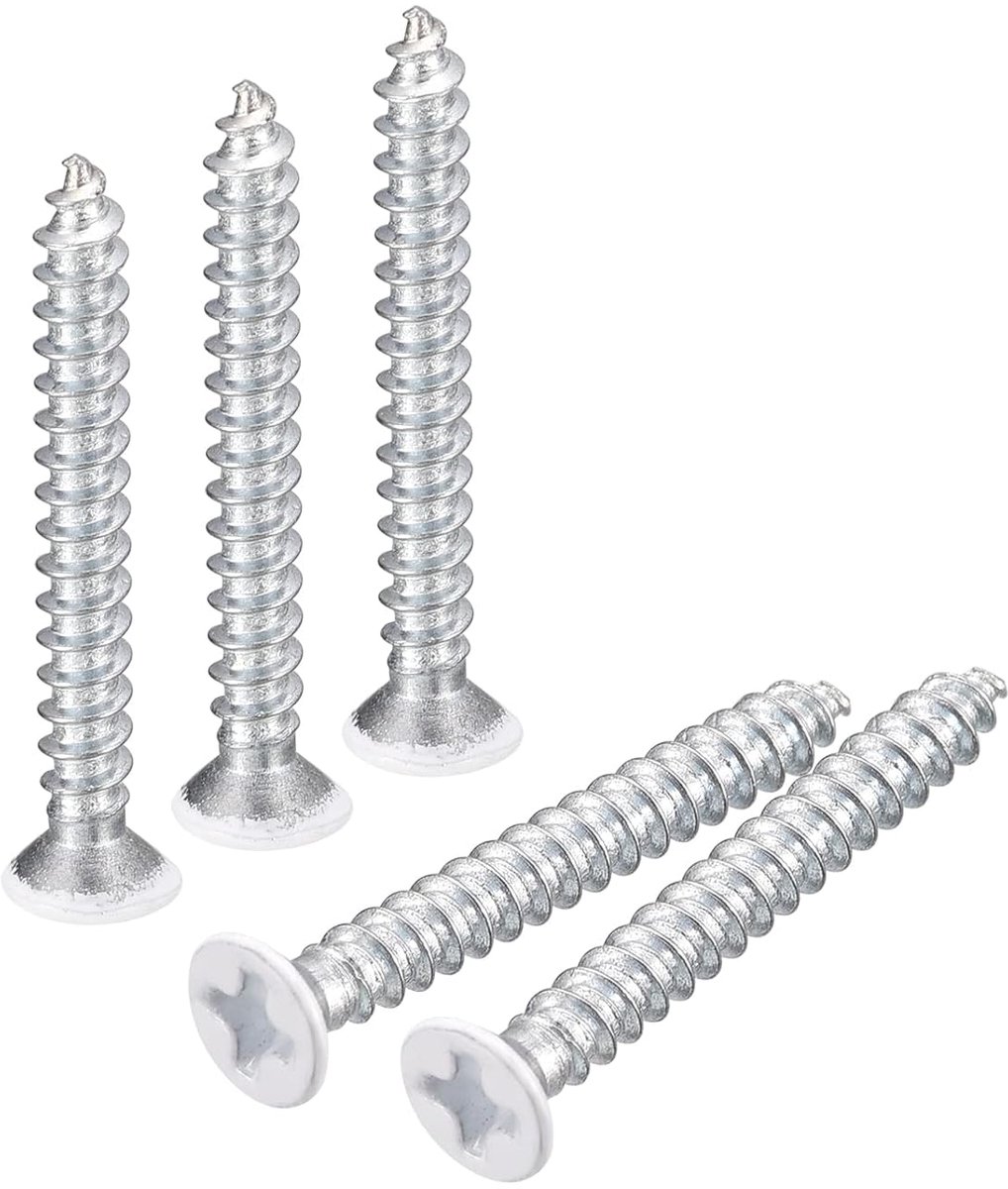 Zelftappende schroeven 25mm - witte platte kop - voor houtbewerking - stevige bevestiging - ShopVlot