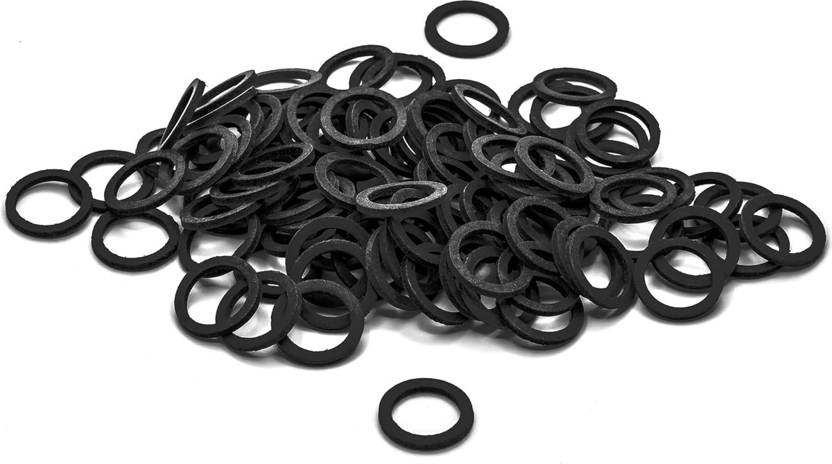 Aerator afdichting 21 x 16 x 2 mm - rubber platte afdichtingen - 100 stuks - ShopVlot
