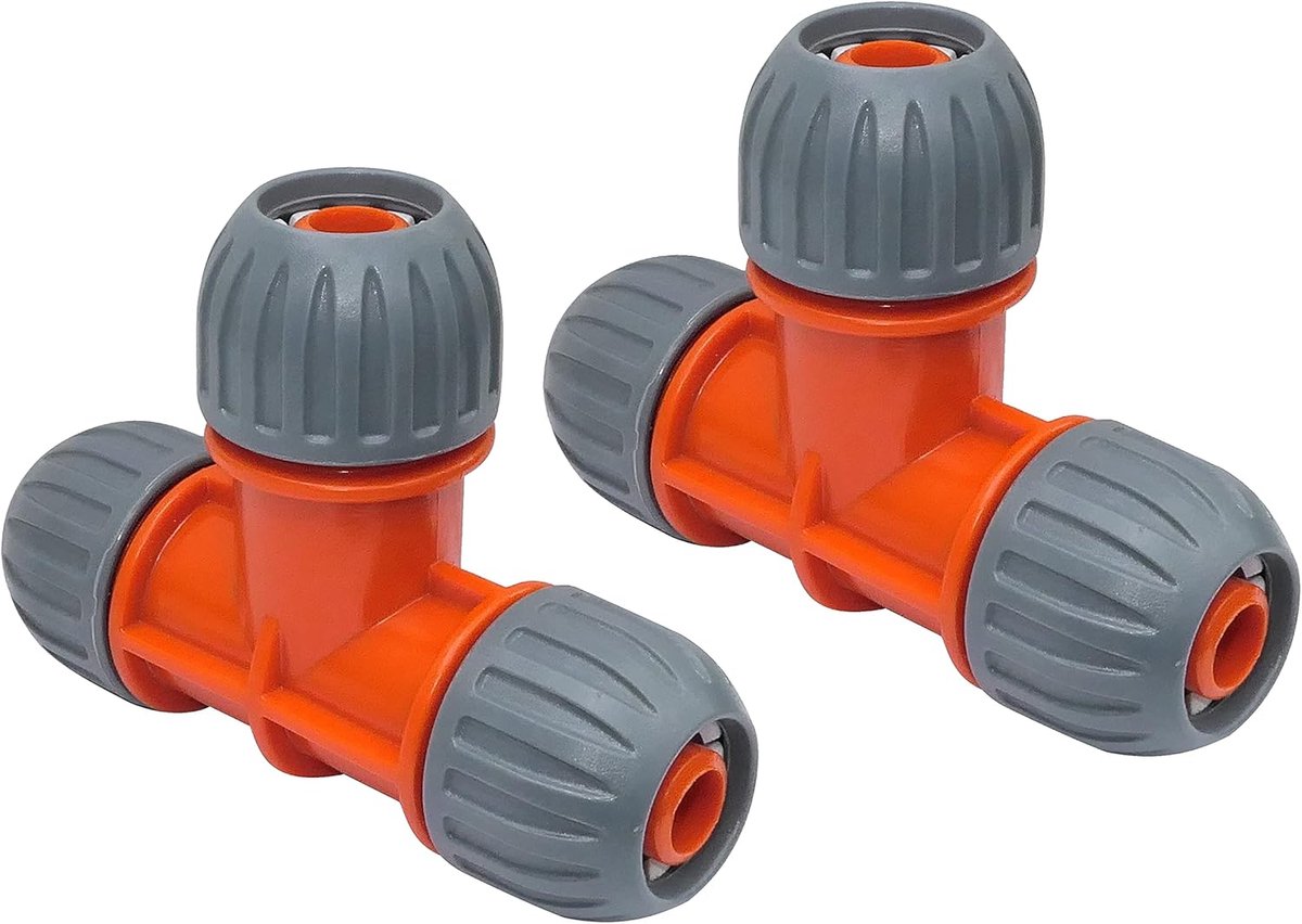 Tuinslangfitting 13 mm - 3-weg 'T' - kunststof koppeling - ideaal voor irrigatiesystemen - ShopVlot