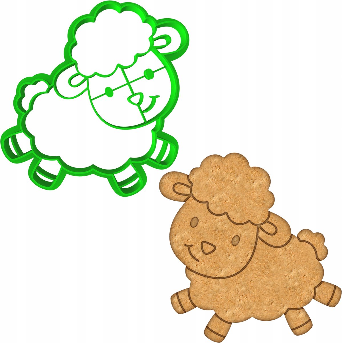 Paar Koekjesvorm Schaapje - 9cm - Bakvorm voor Koekjes & Koekjes