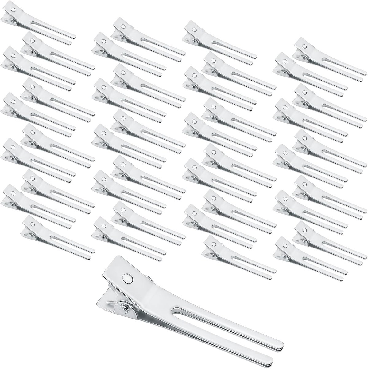 Haarclips 40 stks - Zilver Metalen - Eend Bill - Voor Haarstyling en Sectie - ShopVlot