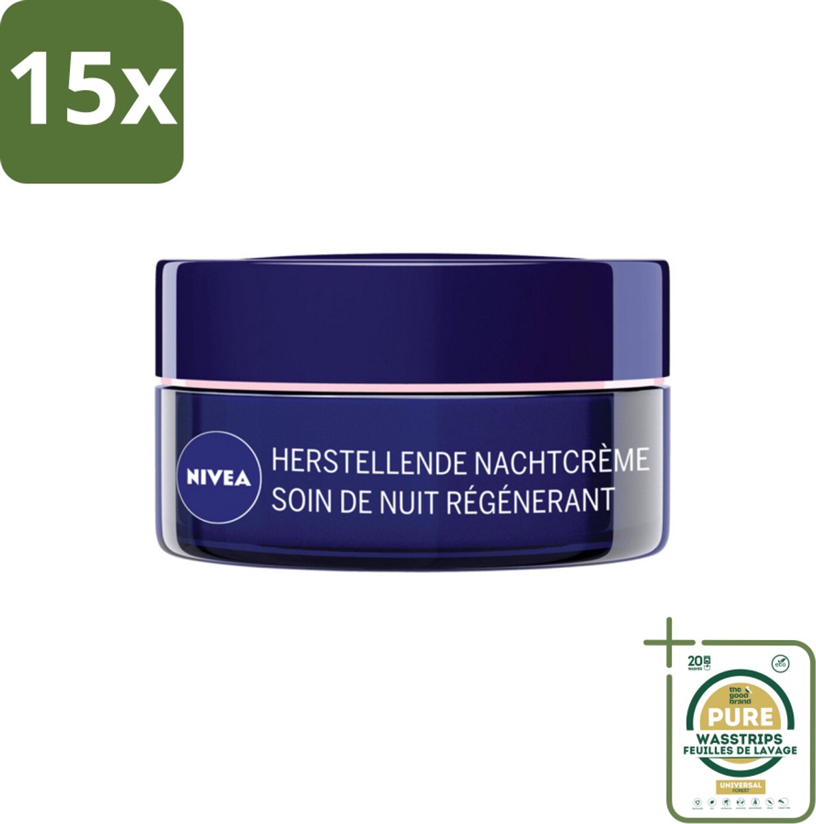 15 x NIVEA - Nachtcrème - Essentials +24U Voedend - Voor gevoelige & droge huid - Met Sheaboter & Amandelolie - 50 ml - Grootverpakking - Nachtcrème - Voedende Nachtcrème - Gevoelige Huid - Droge Huid - Sheaboter