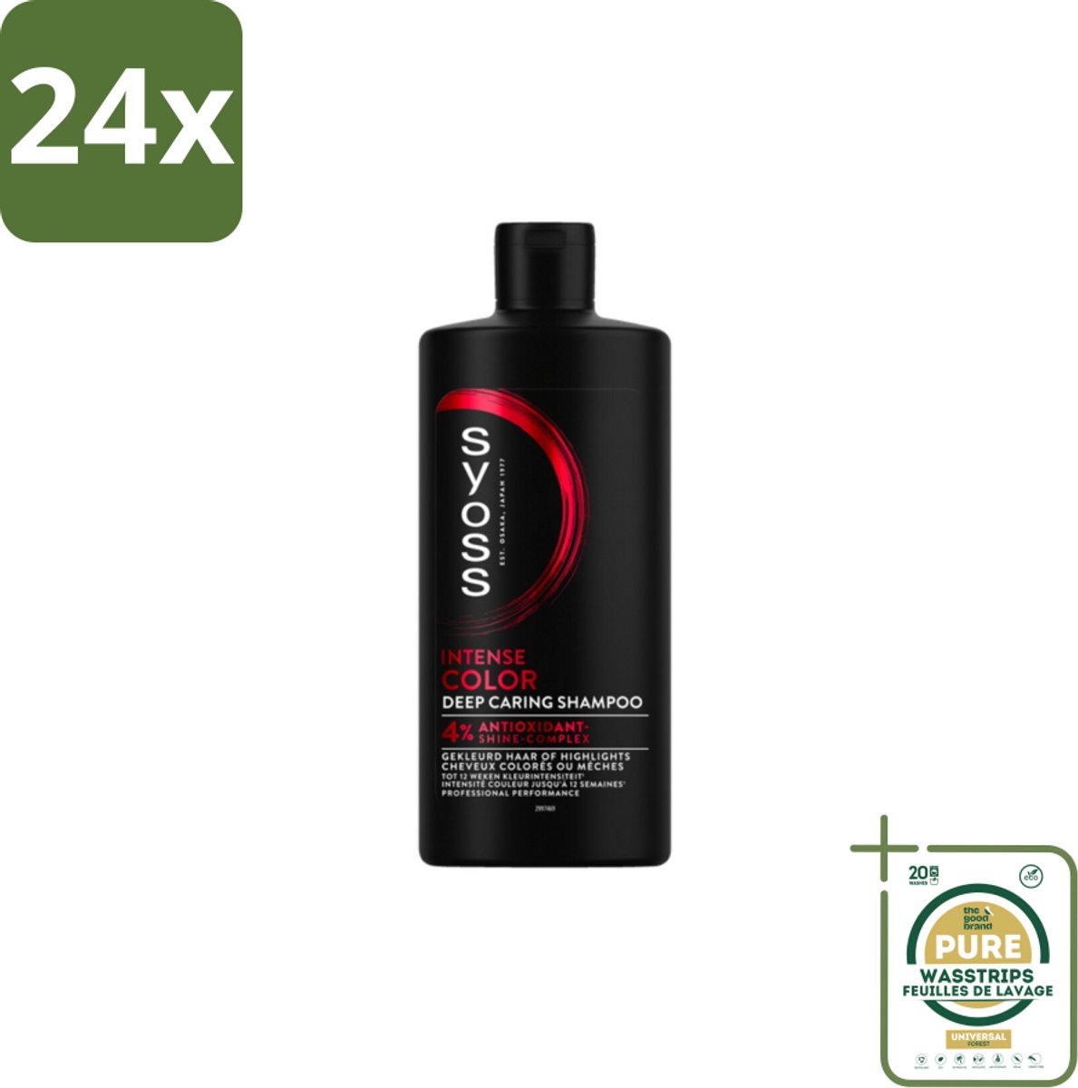 SYOSS - Color 440 ml - Shampoo - Langdurige Styling - 440ml - Voordeelverpakking - 24 stuks - Haarverzorging - Haarkleur behoud