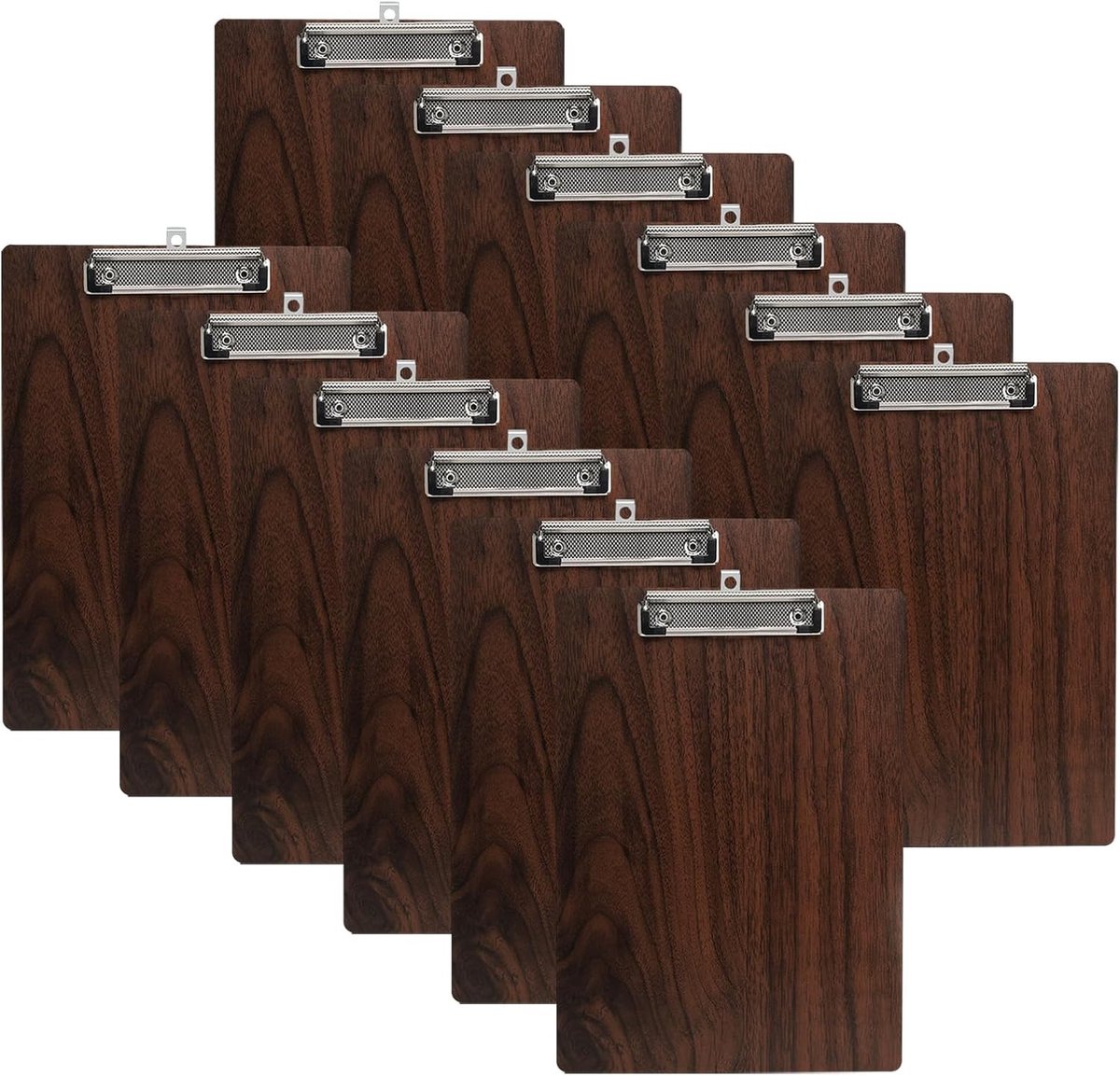 Klembord Set - Bruin - A4 - Houten Klemborden met Ophanggat - Voor Kantoor en Thuis