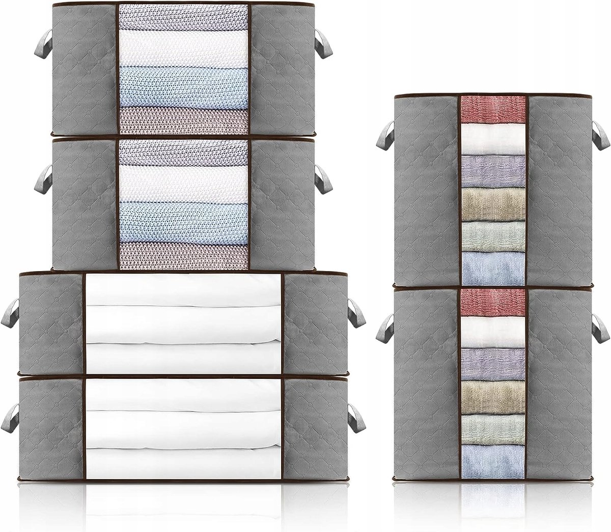 6x Opbergzakken Kleding Organizer 60/70/90L - Merkloos