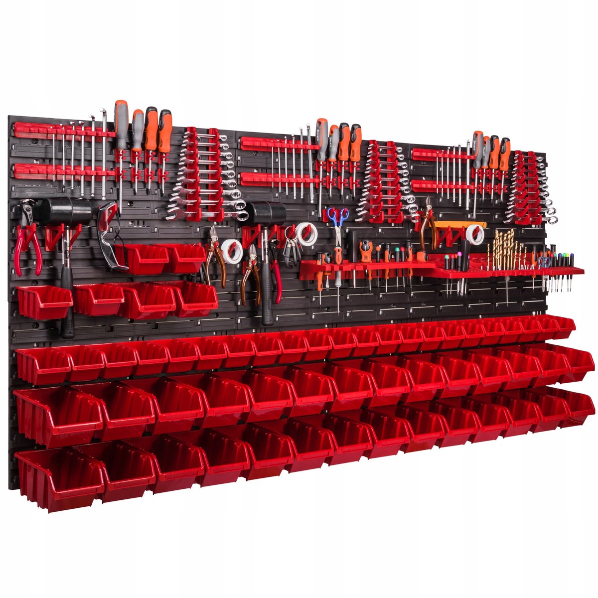 Gereedschapswand 172x78cm met 56 Bakjes & Haken - Werkplaats Organizer