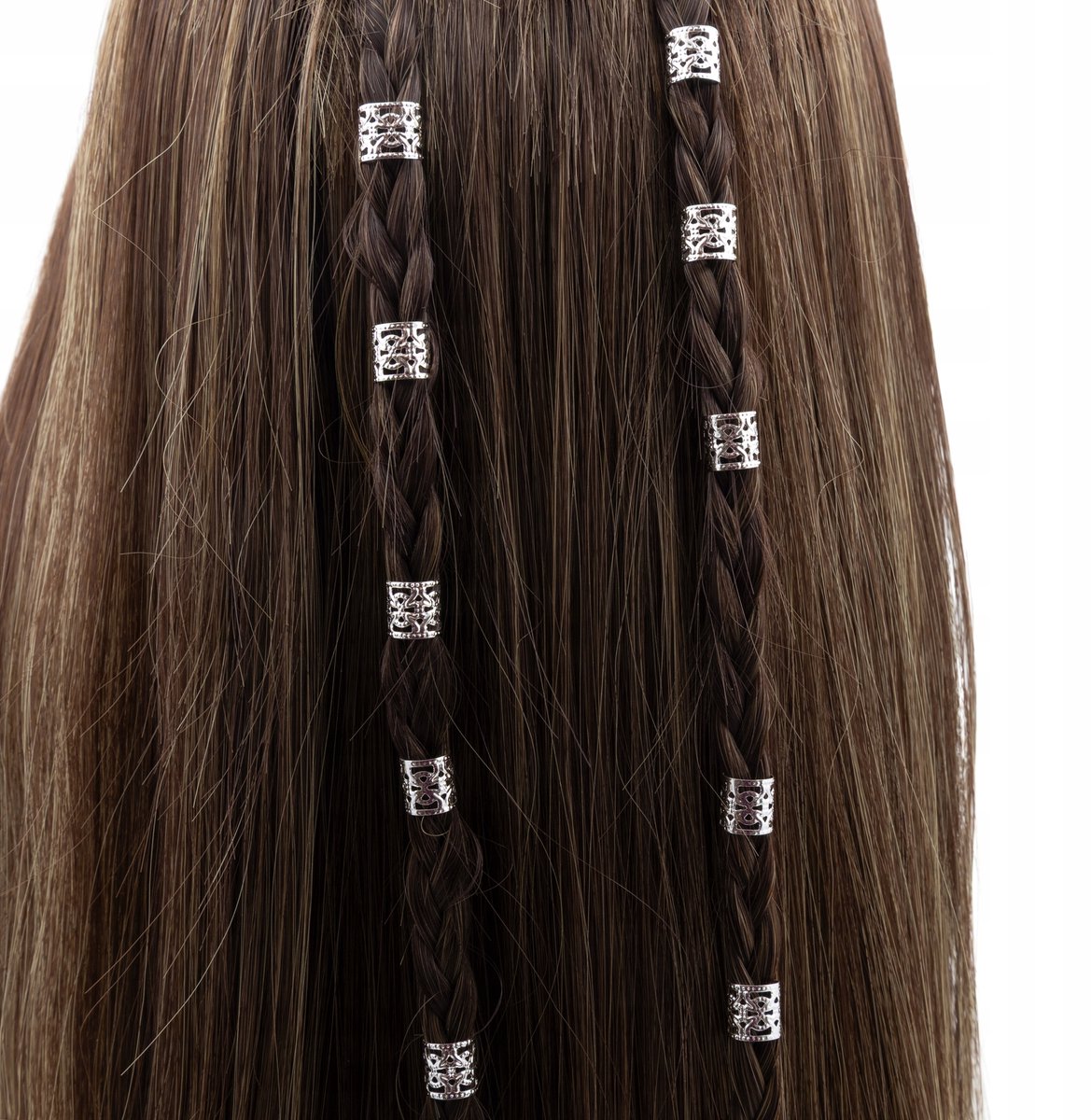 10x Zilveren Haarringen voor Vlechten & Dreadlocks - Elegante Sieraden