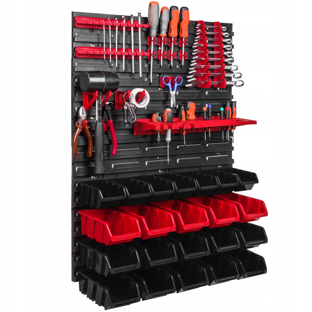 Gereedschapswand 58x78 cm met 22 Bakjes & Ophangsystemen