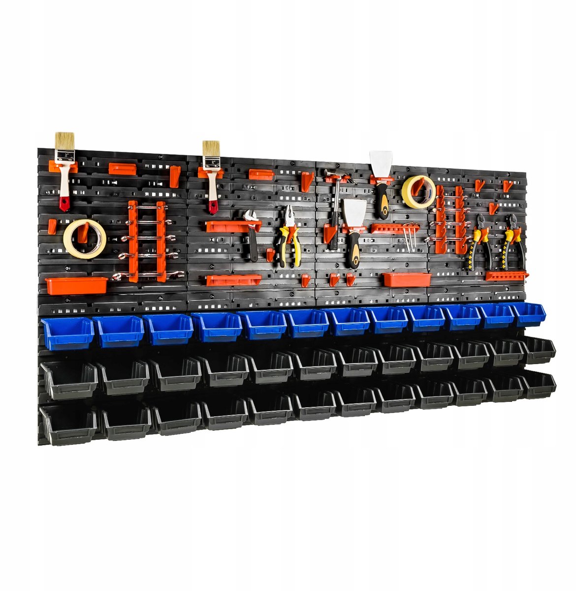 Gereedschapswand Garage 160x80cm met 36 Bakjes