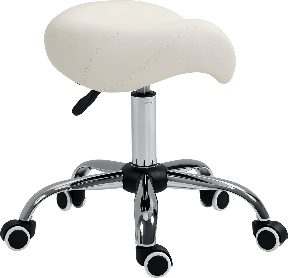 HOMCOM-Salonkruk-Metaal-52x53x61cm-Wit