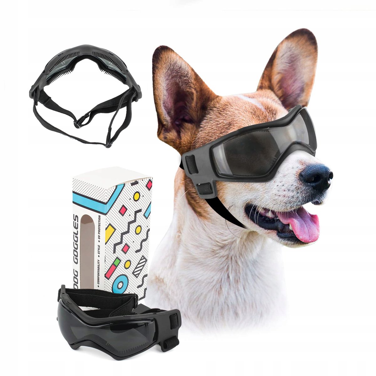 Honden- en Kattenfietsbril UV400 - Bescherming voor Dieren