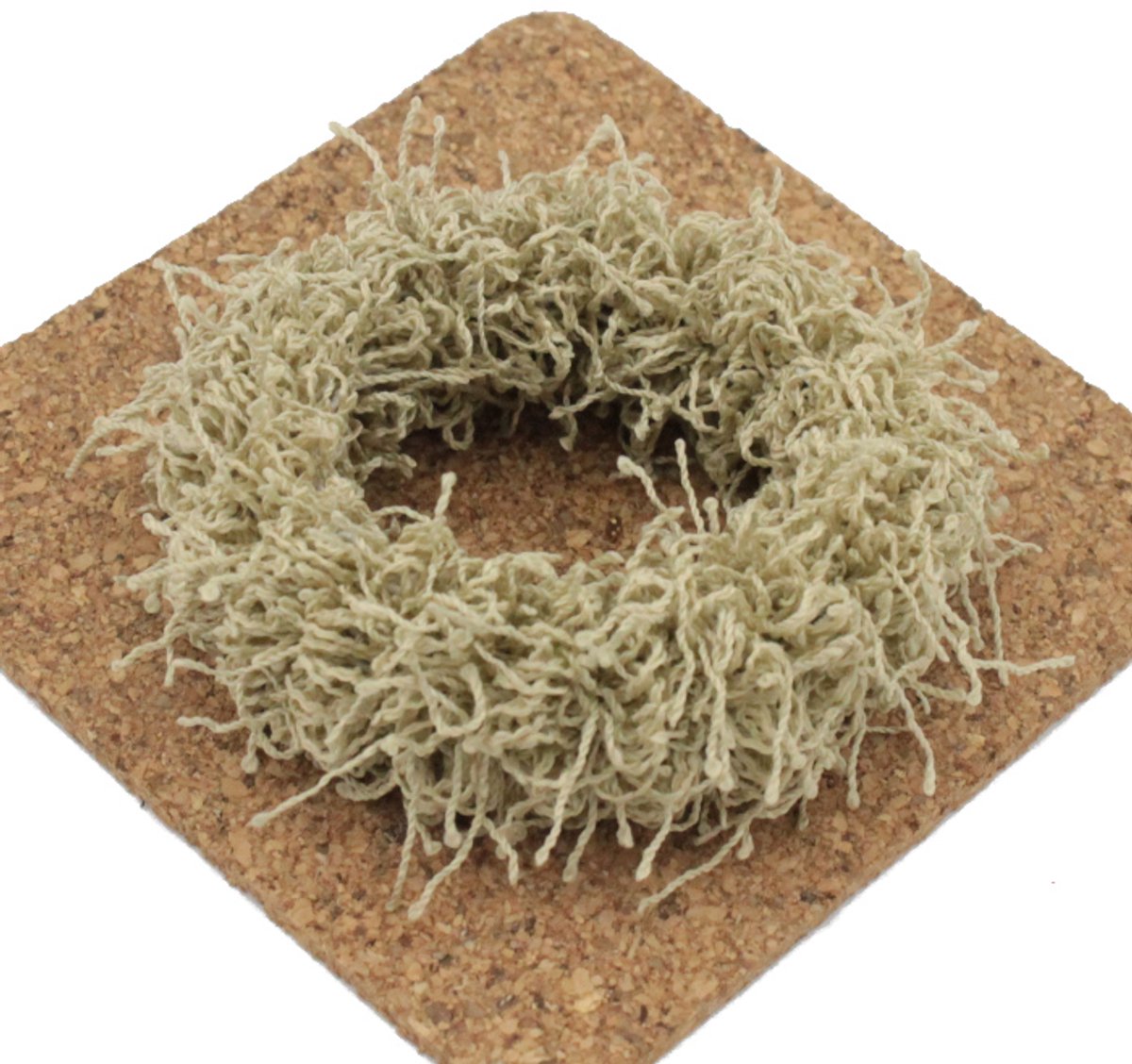 Beige Haarelastiek Frotte - Stijlvolle Haaraccessoire