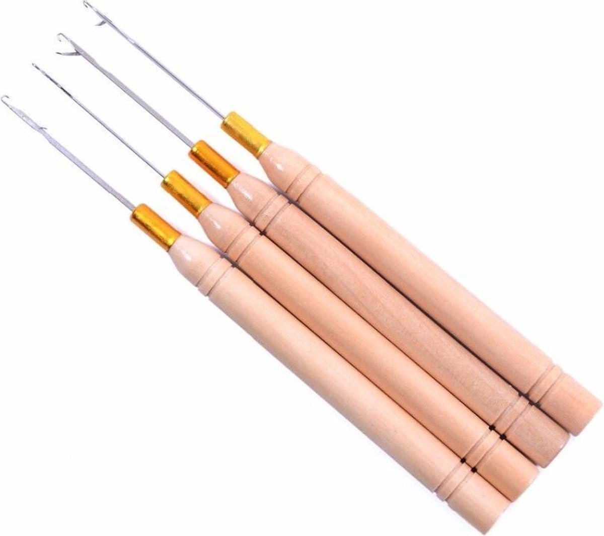 Heble - 4 Crochet Hooks for Micro Nano Rings Hair Extensions - Tools for Hair Extension - Hair Extensions Tool - ShopVlot