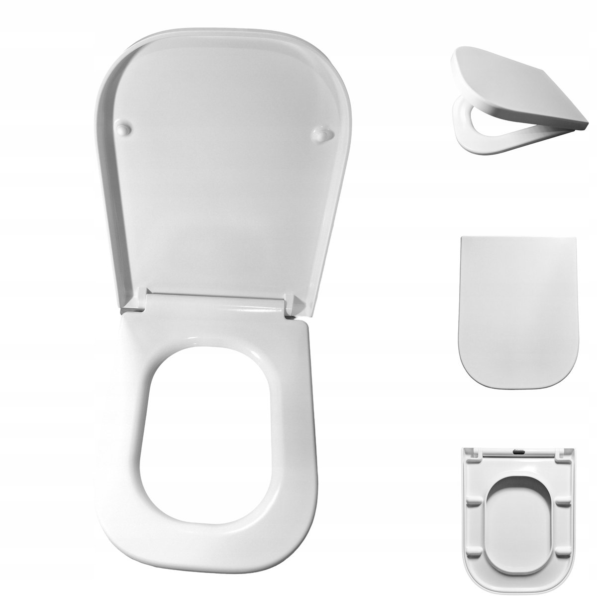 Witte Duroplast Toiletzitting met Soft-Close, Passend voor Roca Gap