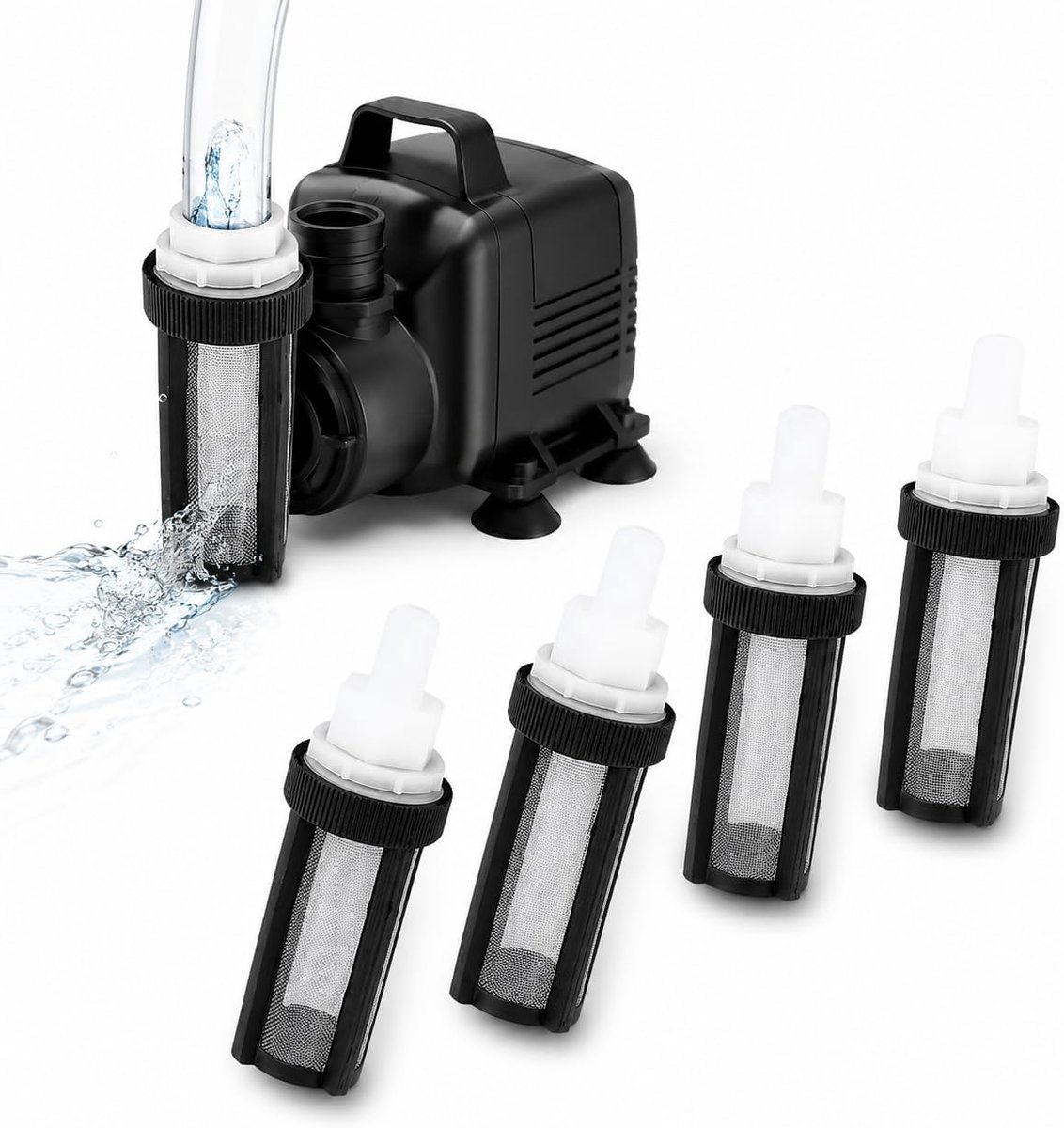 Waterpompfilterset – RVS Waterpompzeef – Waterinlaatfilter – voor Micro- en Dompelpompen – Anti-verstopping – 5 Stuks