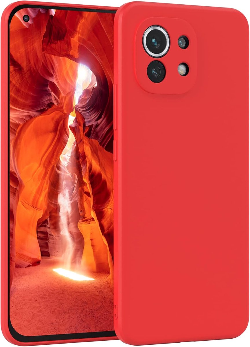 EAZY CASE Silicone Mobile Phone Case Compatible with Xiaomi Mi 11, Dual Layer, Slim Cover with Camera Protection and - ShopVlot