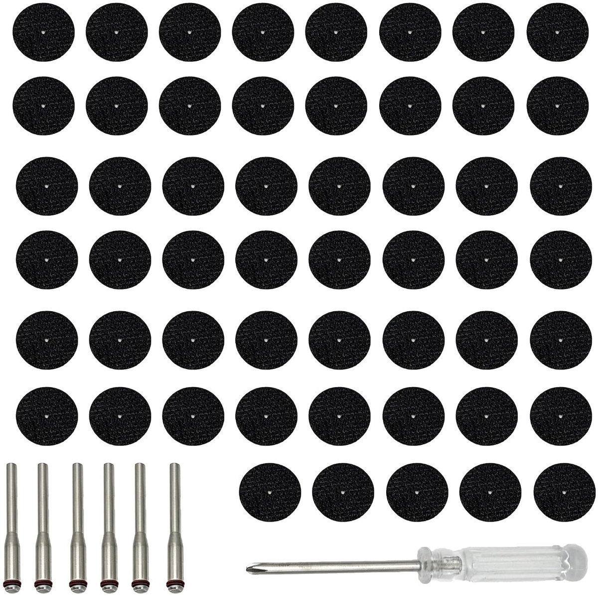 60 stuks doorslijpschijven 32 mm set voor roterend gereedschap met 3 mm schacht en schroevendraaier voor het snijden - ShopVlot