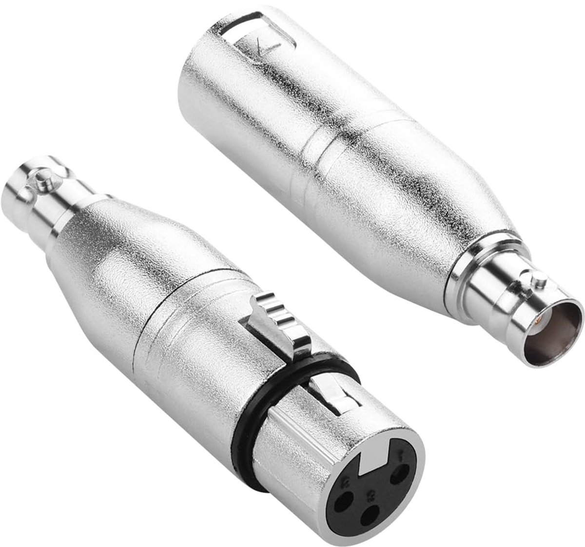 1 pc. 3 pin XLR socket to BNC plug and 1 pc. 3 pin XLR plug to BNC socket for RF, camera, microphone, mixing console - ShopVlot
