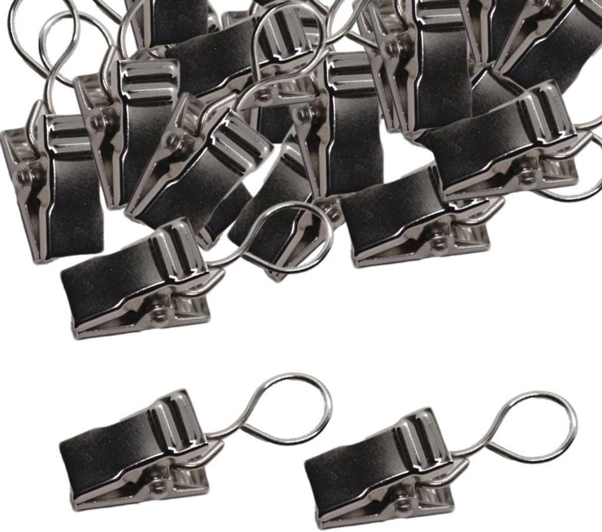 100 stuks gordijnclips, gordijnclips, gordijnrollers, gordijnhaken - ShopVlot