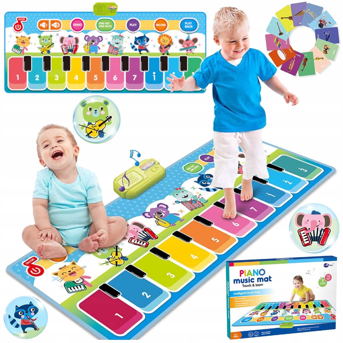 Muzikale Dansmat Piano met Opnamefunctie - Interactief Speelkleed 148x60cm