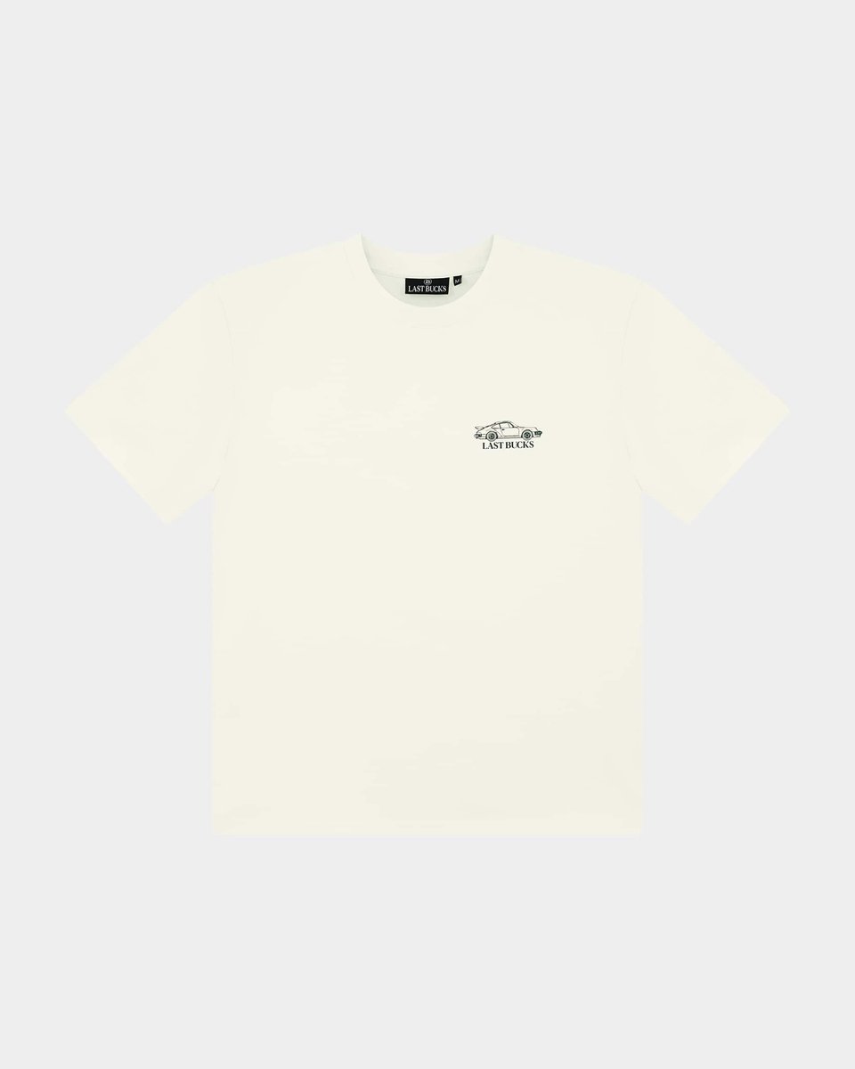 Last Bucks - The Iconic Tee - Heren T-shirt - Offwhite - Maat M - Regular Fit